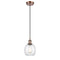 Belfast Mini Pendant shown in the Antique Copper finish with a Seedy shade