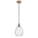 Waverly Mini Pendant shown in the Antique Copper finish with a Clear shade