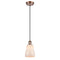 Ellery Mini Pendant shown in the Antique Copper finish with a White shade