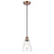 Ellery Mini Pendant shown in the Antique Copper finish with a Seedy shade