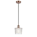 Niagra Mini Pendant shown in the Antique Copper finish with a Clear shade