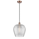 Norfolk Mini Pendant shown in the Antique Copper finish with a Clear shade