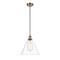 Ballston Cone Mini Pendant shown in the Antique Copper finish with a Clear shade