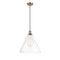 Ballston Cone Pendant shown in the Antique Copper finish with a Clear shade