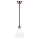 Ballston Cone Mini Pendant shown in the Antique Copper finish with a Matte White shade