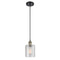 Cobbleskill Mini Pendant shown in the Black Antique Brass finish with a Clear shade