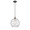 Deco Swirl Mini Pendant shown in the Black Antique Brass finish with a Clear shade