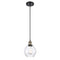 Waverly Mini Pendant shown in the Black Antique Brass finish with a Clear shade