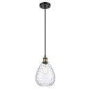 Waverly Mini Pendant shown in the Black Antique Brass finish with a Clear shade