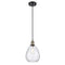 Waverly Mini Pendant shown in the Black Antique Brass finish with a Clear shade