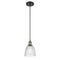 Castile Mini Pendant shown in the Black Antique Brass finish with a Clear shade