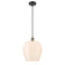 Norfolk Mini Pendant shown in the Black Antique Brass finish with a Matte White shade