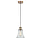 Hanover Mini Pendant shown in the Brushed Brass finish with a Fishnet shade