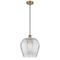 Norfolk Mini Pendant shown in the Brushed Brass finish with a Matte White shade