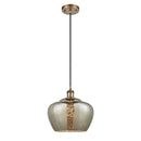 Fenton Mini Pendant shown in the Brushed Brass finish with a Mercury shade