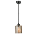 Cobbleskill Mini Pendant shown in the Matte Black finish with a Mercury shade