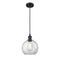 Athens Mini Pendant shown in the Matte Black finish with a Clear shade