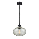 Gorham Mini Pendant shown in the Matte Black finish with a Mica shade