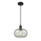 Gorham Mini Pendant shown in the Matte Black finish with a Mica shade