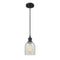 Caledonia Mini Pendant shown in the Matte Black finish with a Mouchette shade