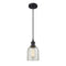 Caledonia Mini Pendant shown in the Matte Black finish with a Mica shade