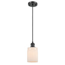 Hadley Mini Pendant shown in the Matte Black finish with a Matte White shade