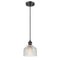 Dayton Mini Pendant shown in the Matte Black finish with a Clear shade