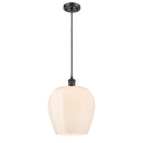 Norfolk Mini Pendant shown in the Matte Black finish with a Matte White shade