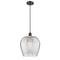 Norfolk Mini Pendant shown in the Matte Black finish with a Clear shade