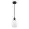 Eaton Mini Pendant shown in the Matte Black finish with a Matte White shade