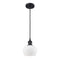 Fenton Mini Pendant shown in the Matte Black finish with a Matte White shade