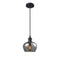 Fenton Mini Pendant shown in the Matte Black finish with a Plated Smoke shade