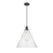 Ballston Cone Pendant shown in the Matte Black finish with a Seedy shade