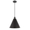 Ballston Cone Mini Pendant shown in the Matte Black finish with a Matte Black shade