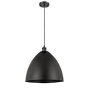 Ballston Dome Mini Pendant shown in the Matte Black finish with a Matte Black shade