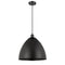 Ballston Dome Mini Pendant shown in the Matte Black finish with a Matte Black shade