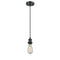 Bare Bulb Mini Pendant shown in the Matte Black finish