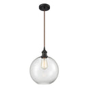 Athens Mini Pendant shown in the Oil Rubbed Bronze finish with a Clear shade