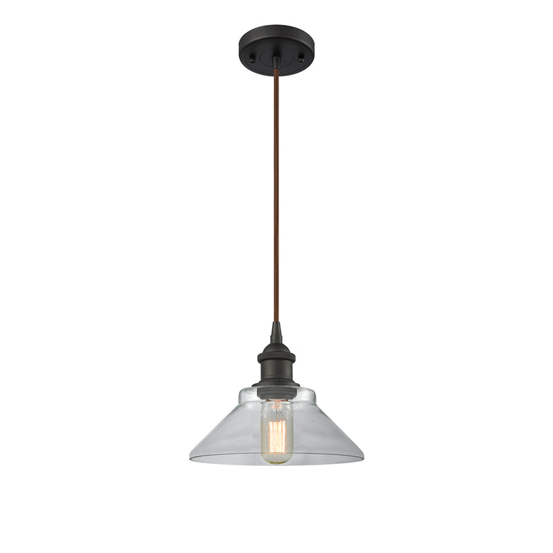 Orwell Mini Pendant shown in the Oil Rubbed Bronze finish with a Clear shade