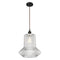 Springwater Mini Pendant shown in the Oil Rubbed Bronze finish with a Clear Spiral Fluted shade