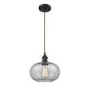 Gorham Mini Pendant shown in the Oil Rubbed Bronze finish with a Charcoal shade