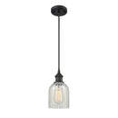 Caledonia Mini Pendant shown in the Oil Rubbed Bronze finish with a Mouchette shade