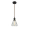 Conesus Mini Pendant shown in the Oil Rubbed Bronze finish with a Clear Crackle shade