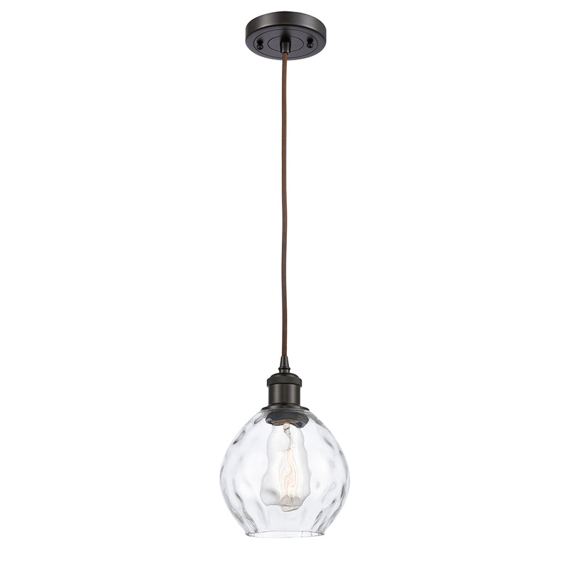 Waverly Mini Pendant shown in the Oil Rubbed Bronze finish with a Clear shade