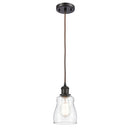 Ellery Mini Pendant shown in the Oil Rubbed Bronze finish with a Clear shade