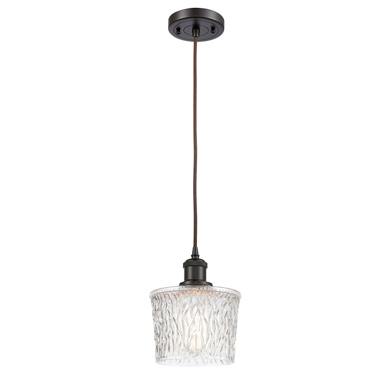 Niagra Mini Pendant shown in the Oil Rubbed Bronze finish with a Clear shade