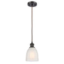 Brookfield Mini Pendant shown in the Oil Rubbed Bronze finish with a White shade