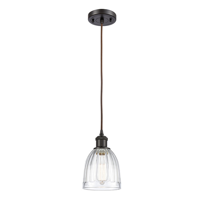 Brookfield Mini Pendant shown in the Oil Rubbed Bronze finish with a Clear shade