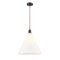 Ballston Cone Pendant shown in the Oil Rubbed Bronze finish with a Matte White shade