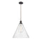 Ballston Cone Pendant shown in the Oil Rubbed Bronze finish with a Seedy shade